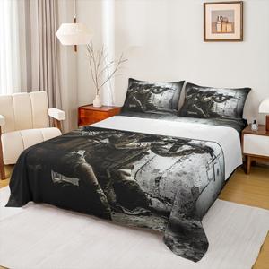 Erosebridal Комплект постельного белья военной тематики с камуфляжным принтом для мальчиков и молодежи, Color 11