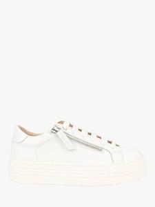 Кроссовки на платформе из кожи amaliada с застежкой-молнией Jones Bootmaker, белый