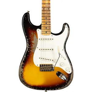Электрогитара Fender Custom Shop 1957 Stratocaster Super Heavy Relic ограниченной серии, двухцветный сунберст