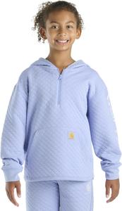 Carhartt детская CA7108 стеганая джерси толстовка с длинным рукавом и молнией до половины - для девочек, Med Purple