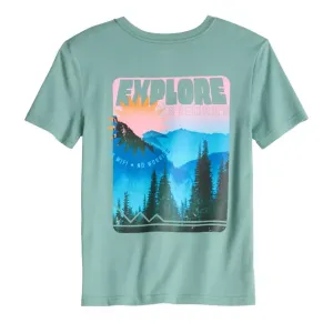 Футболка с коротким рукавом и принтом для мальчиков 8-20 лет на каждый день Sonoma Goods For Life, цвет elevate mountain green