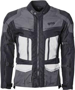 Водонепроницаемая мотоциклетная текстильная куртка GMS Tigris gms, черный/серый/белый