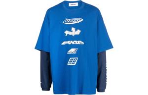 Футболка с длинным рукавом с принтом логотипа AMBUSH, синий