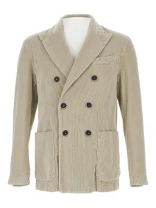Двубортный вельветовый пиджак Barena, нейтральный