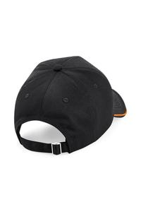 Аутентичная пятипанельная кепка с окантовкой Beechfield, черный