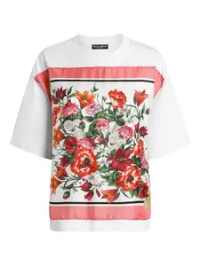 Рубашка из смесового шелка DOLCE & GABBANA, белый