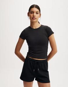 Футболка Cotton:On Ultra soft облегающая черного цвета