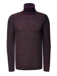 Плотный свитер крупной вязки с высоким воротником бордового цвета Rusty Neal