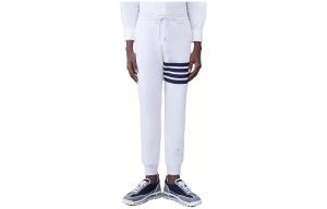 Классические спортивные брюки с 4 полосами Loopback THOM BROWNE, белый
