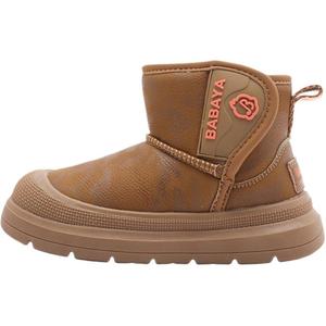 Нескользящие, противоударные, износостойкие, водостойкие, легкие, амортизирующие, теплые, с высоким берцем, детские ботинки Babaya, коричневый