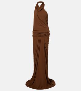 Макси-платье из хлопкового джерси с добавлением синтетики Shroud Entire Studios, Maple