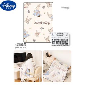 Disney Плед для ног 70х100 см, флисовая подкладка, утолщенный, дизайн Elegant Rabbit