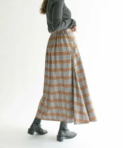 Длинная юбка-клеш расклешенная Kbf, цвет Gry×Yel