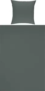 Постельное белье Traunstein" антрацит 1х 135х200 см + 1х 80х80 см" Erwin Müller