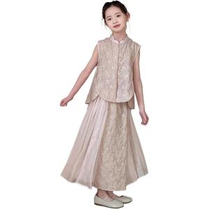 PROTECTCAMEL Детский комплект из двух предметов: юбка с отложным воротником, тонкая, средней длины