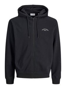 Jack & Jones Plus Толстовка с молнией 'JJCollege' в черном цвете