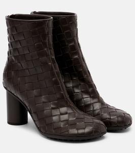 Ботильоны из кожи Atomic 75 Intrecciato Bottega Veneta, Fondant