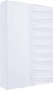 Простыня на резинке, плотная, трикотаж 100% хлопок 200х220, белая Zaratex