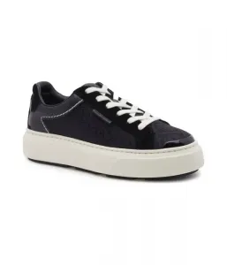 Кожаные кроссовки с монограммой божьей коровки. Tory Burch, черный