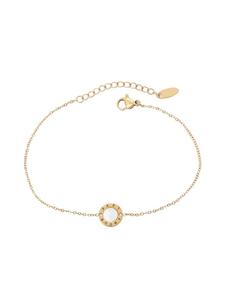 Faina Женский тонкий браслет-цепочка золотисто-белого цвета