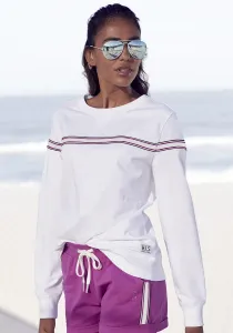 Свитер H.I.S с контрастной тесьмой, костюм для отдыха, белый