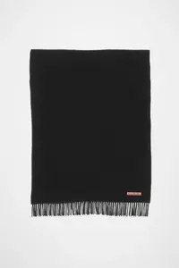 Шерстяной шарф с бахромой - оверсайз Acne Studios, черный