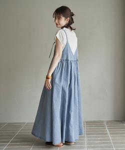 Платье-комбинация из хлопка и вискозы (джинсовая ткань) Coen, цвет Cobalt