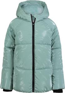Укороченная зимняя куртка-пуховик Calvin Klein для девочек с капюшоном и флисовой подкладкой, Aquifer Shine