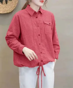 Рубашка в клетку на шнуровке Aimoha - Select -, цвет Red
