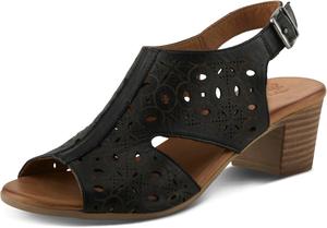 Женские кожаные сандалии Spring Step Kovach - удобные сандалии на пряжке для женщин, черный