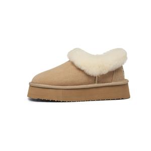 Термоутепленные короткие зимние ботинки с высотой подошвы 4 см для женщин TASMAN AUS, цвет Antelope Brown