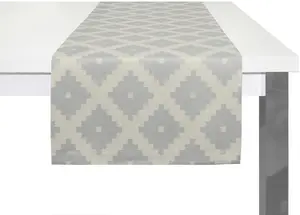 Адам настольный бегун "Марокканский Шираз" Adam 50х150 см, светло-серый