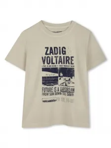 Футболка с логотипом Zadig & Voltaire Kids, нейтральный