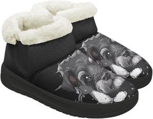 Женские зимние ботинки с утеплителем, удобные, с утолщенной подошвой, противоскользящие, с меховой подкладкой для улицы Gdxynsmny, Schnauzer