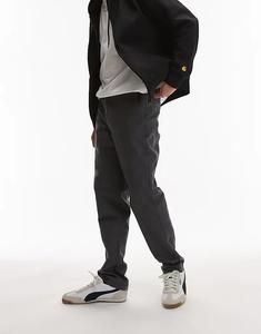 Узкие брюки-чинос Topman угольного цвета