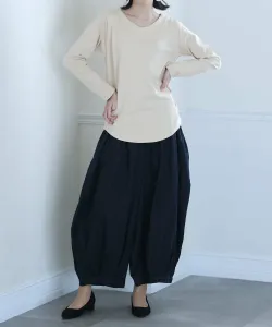 Джинсовые брюки-кюлоты в клоунском стиле Pourvous, цвет One-Wash Navy