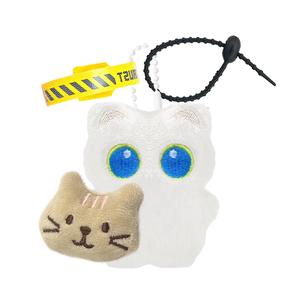 Очаровательный подвесной талисман Shiro Cat с котенком, 10,5 см AIZIYUO