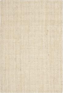 SAFAVIEH коллекция натуральных волокон декоративный ковер, 61 x 92 см, Ivory, ручной работы деревенский джут, идеально для помещений с высокой проходимостью в прихожей, гостиной, спальне (NF730A)