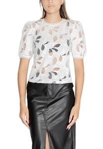 Блуза женская Morgan Lane с коротким рукавом комбинированная, белый