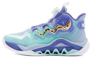 QIAODAN Phantom Fighter 5.0 нескользящие износостойкие низкие детские баскетбольные кроссовки blue purple