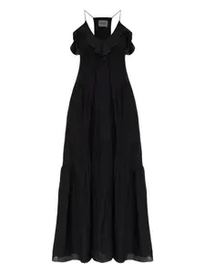 Макси-платье Vasma с рюшами и V-образным вырезом Marant Étoile, черный