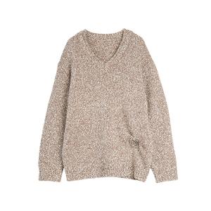 ELLE Свитер Women's Coffee V-образный вырез Moderate Others