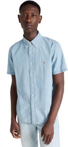 POLO RALPH LAUREN Мужская короткая рубашка из льна Classic, Light Indigo