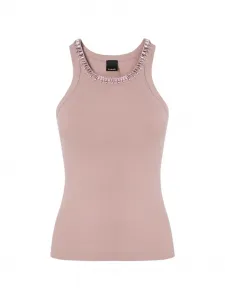 Майка, украшенная заклепками Pinko, розовый