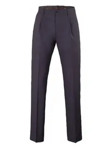 Брюки строгого кроя со складками Moorer, синий