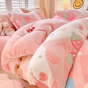 Disney Комплект постельного белья 1,5 м, 4 предмета, для матраса 200x230 см, Ice Cream Bear