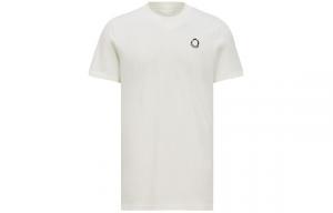 Футболка из хлопка с аппликацией-логотипом Moncler, белый