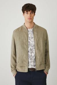 Куртка-бомбер льняная Medicine, зеленый