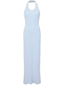 Платье в рубчик с вырезом халтер Proenza Schouler, синий