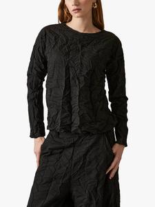 Кринкл топ с длинными рукавами James Lakeland, Black